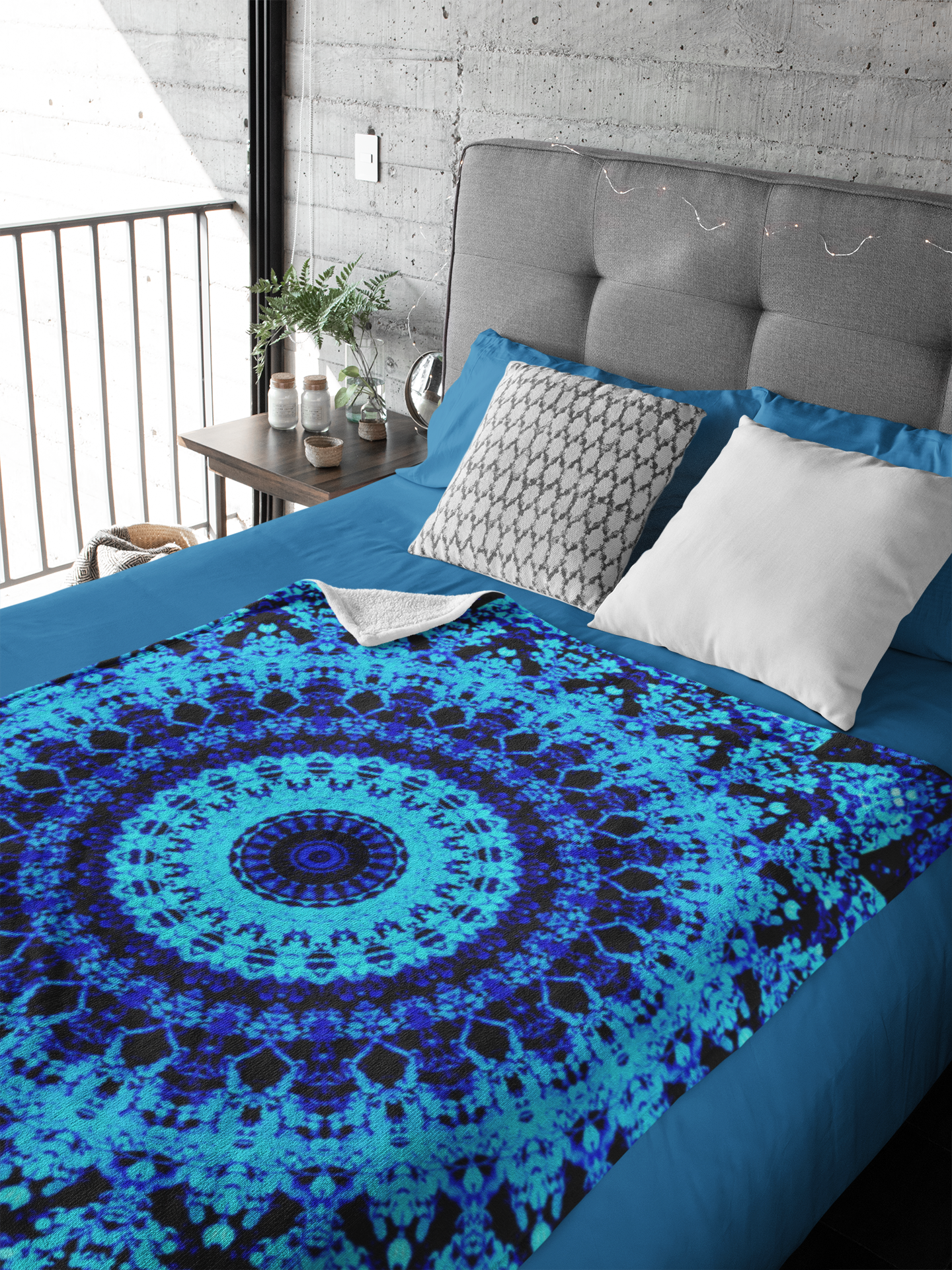 Metallica Blue Mandala Blanket