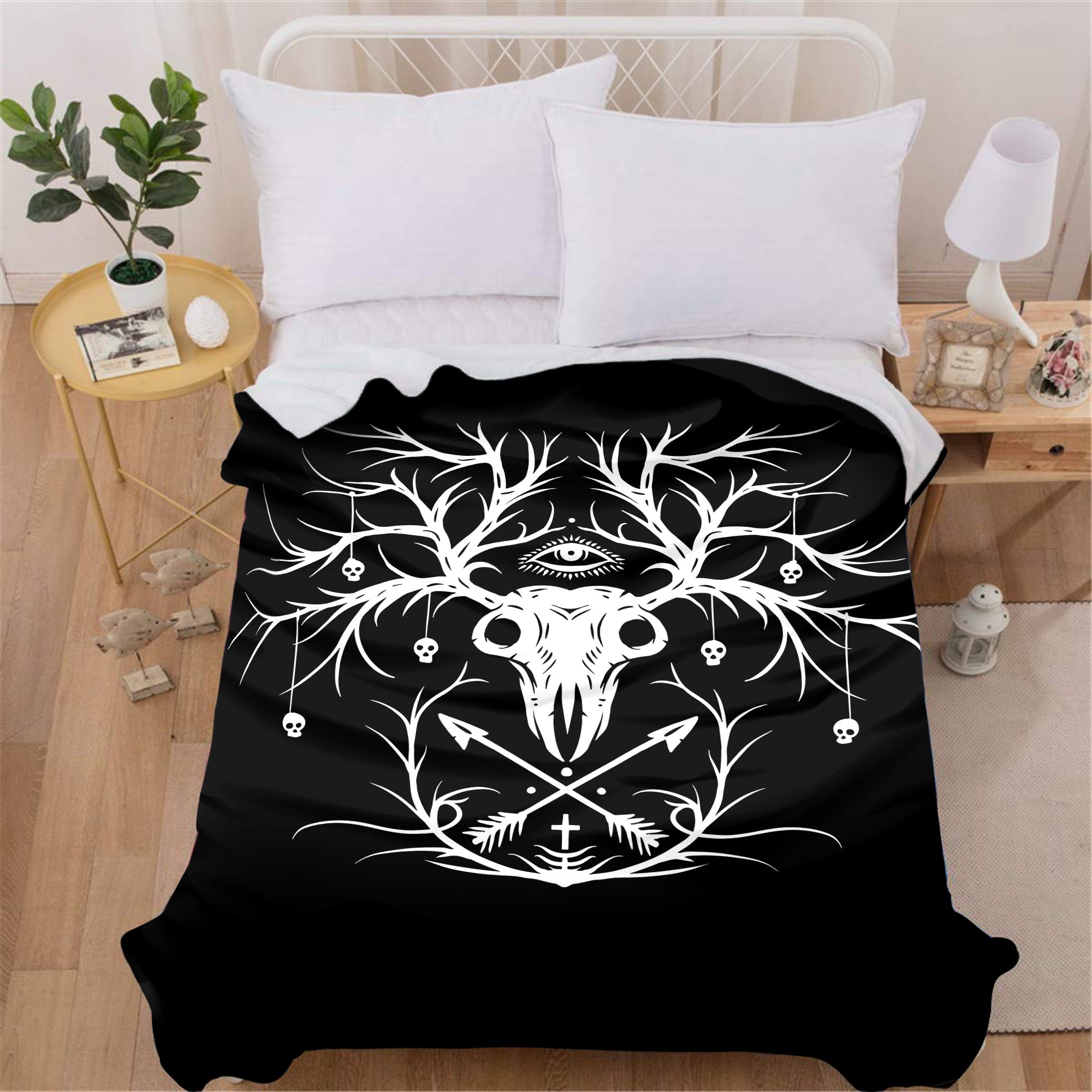 Skeleton Deer Blanket