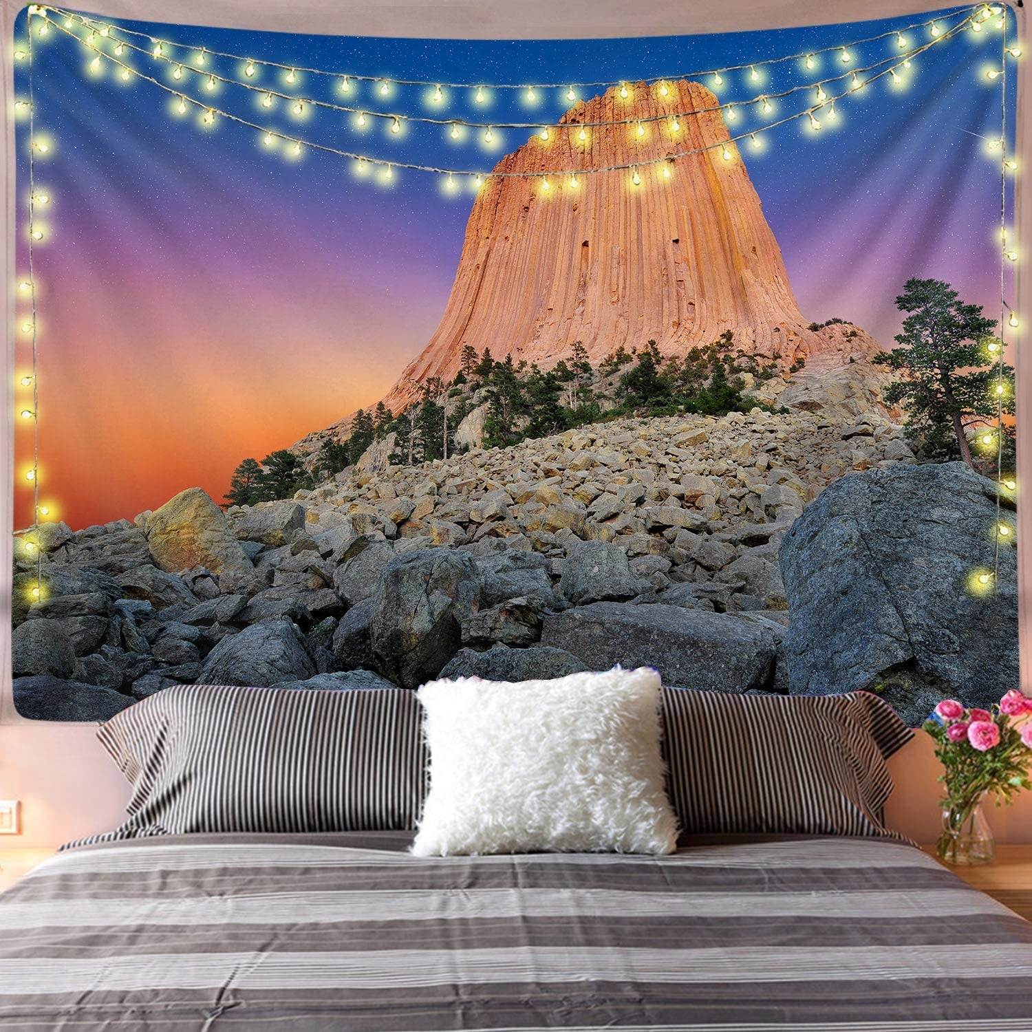 Real Devils Tower Tapestry