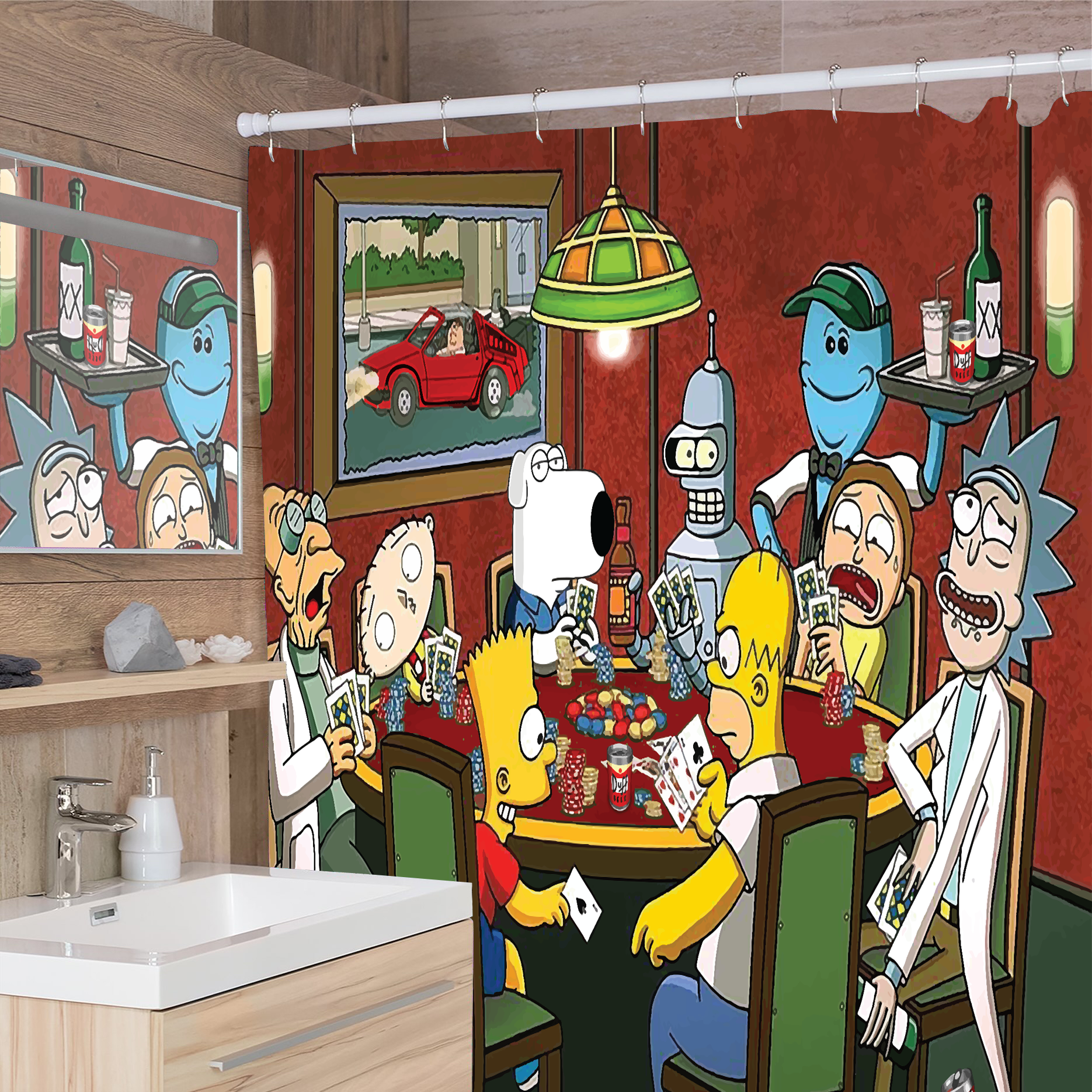 Poker Night Shower Curtain