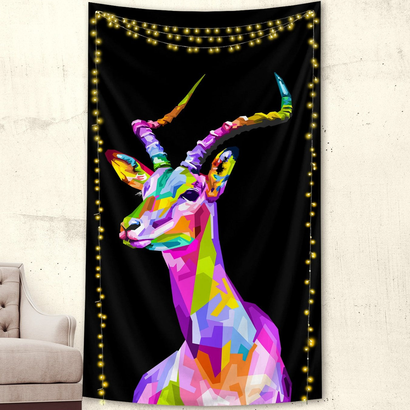 Fractal Antelope Tapestry